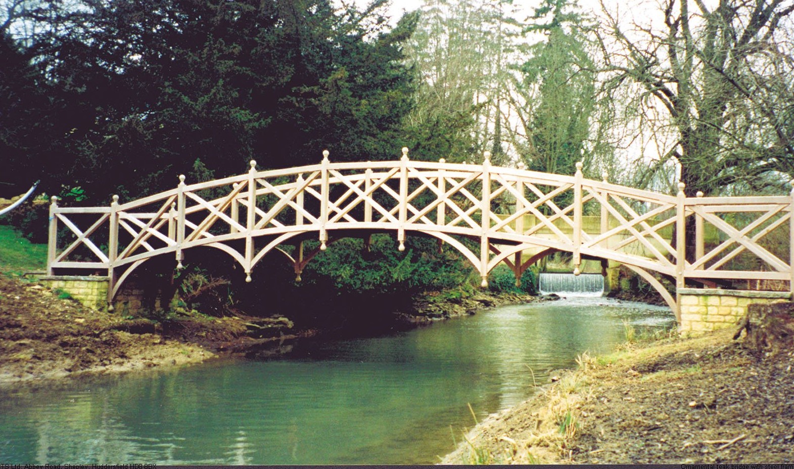 Glympton Estate, Teak clad ornamental footbridge - Ref 1479